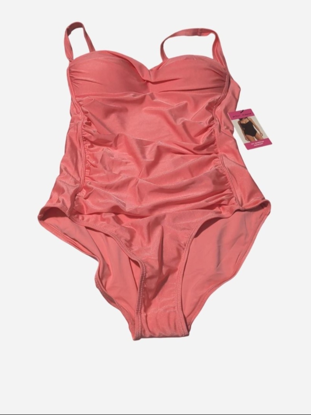 Betsey Johnson Coral Pink One-Piece Swimsuit